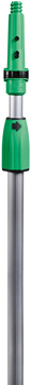 Unger OptiLoc™ 2-Section Telescopic Extension Poles. 10 ft/3 m. Silver/Green. 10/case.
