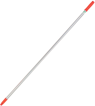 Unger Ergo Lightweight Aluminum Cleaning Pole. 4 ft/1.2 m. Silver/Red. 10/case.