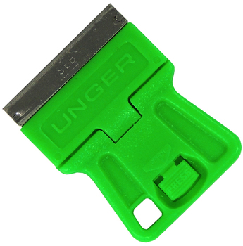 Unger Mini Scraper. 1.5 in / 4 cm. Green, 100/case.