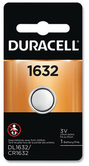 Duracell 3V Lithium Coin Battery, 1632. 16 X 3.2 mm.