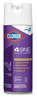 A Picture of product CLO-32512 Clorox® 4-in-One Disinfectant and Sanitizer Aerosol Spray. 14 oz. Lavender. 12/Carton.