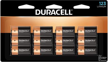 Duracell 123 CR17345 High Power Lithium Batteries. 12 Count.