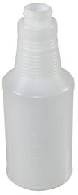 Plastic Bottle with 28/400 mm Neck Thread and Graduations. 16 oz. Natural color.