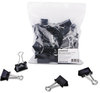 A Picture of product UNV-10210VP Universal® Binder Clips Clip Zip-Seal Bag Value Pack, Medium, Black/Silver, 36/Pack