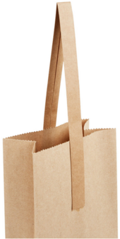1 Bottle Paper Wine Bags with Handles. 50#. 5 X 12 1/2 In. 250/Case,