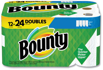 Bounty® Select-a-Size Kitchen Roll Paper Towels, 2-Ply, White, 5.9 x 11, 98 Sheets/Roll, 12 Rolls/Carton