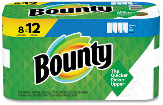 Bounty® Select-a-Size Kitchen Roll Paper Towels, 2-Ply, White, 5.9 x 11, 74 Sheets/Single Plus Roll, 8 Rolls/Carton