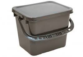 Microfiber Charging Bucket with Lid and Casters. 6 gal. 21 X 11 X 11.5 in. Gray.