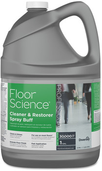 Diversey™ Floor Science Cleaner & Restorer Spray Buff, Citrus Scent, 1 Gal Bottle, 4/Case