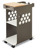 A Picture of product SAF-5209WH Safco® Mini Rolling Storage Cart Metal, 3 Shelves, 1 Drawer, 200 lb Capacity, 29.75" x 15.75" 16.5", White