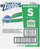 A Picture of product SJN-682255 Ziploc® Resealable Sandwich Bags, 1.2 mil, 6.5" x 6", Clear, 500/Box