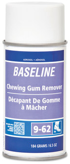 Baseline Chewing Gum Remover, Peach Scent, 6.5 oz Spray Can, 12/Case