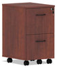 A Picture of product ALE-VA582816MC Alera® Valencia™ Series Mobile File/File Pedestal Left or Right, 2 Legal/Letter-Size File Drawers, Medium Cherry, 15.38" x 20" 26.63"