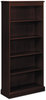 A Picture of product HON-94225NN HON® 94000 Series™ Wood Bookcase Five-Shelf 35.75w x 14.31d 78.25h, Mahogany