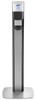 A Picture of product 963-925 PURELL® MESSENGER™ ES8 Silver Panel Floor Stand with Dispenser. 6.0 X 16.75 X 40.0 in. Graphite.