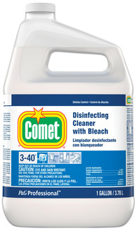 Comet Disinfecting Cleaner with Bleach, 1 gal Closed-Loop Plastic Jug, 3/Case