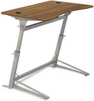 Safco® Verve™ Standing Desk, 47.25" x 31.75" x 36" to 42", Walnut
