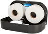 A Picture of product GPC-59210 GP PRO 2-Roll Side-By-Side Jumbo Jr. High-Capacity Toilet Paper Dispenser. 22.100 X 4.800 X 12.100 in. Black.