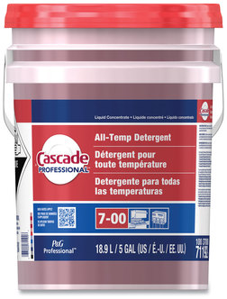 Cascade Professional All-Temp Detergent, Closed Loop, Unscented, 5 gal