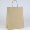 A Picture of product 962-077 Recycled Kraft Paper Shopping Bags with Twist Handles. 61#. 8.1 X 4.5 X 10.6 in. 250 Bags/Case.