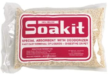Tolco Soak it Absorbent. 1 lb. 8.25 X 1.5 in. For Spills, Vomit, Odor Control, 25/Pack.