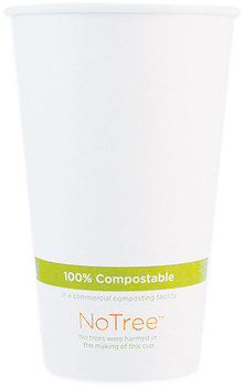 World Centric® NoTree™ Paper Hot Cups, 16 oz, Natural, 1,000/Carton