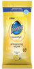 A Picture of product SJN-319250 Pledge Furniture Polish Wet Wipes. 7 X 10 in. White. Lemon Scent. 24/Pack, 12 Packs/Carton.
