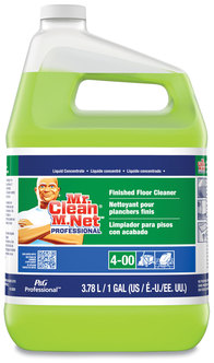 Mr. Clean Finished Floor Cleaner, Lemon Scent, Liquid, 1 gal Bottle, 3/Carton