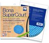 A Picture of product BNA-AX0003501 Bona SuperCourt Athletic Floor Care Microfiber Cleaning Pad. 13 in. Light/Dark Blue. 2/Pack.