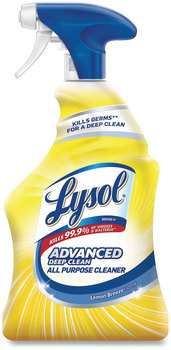 Professional LYSOL® Brand Advanced Deep Clean All Purpose Cleaner, Lemon Breeze, 32 oz Trigger Spray Bottle, 12/Case