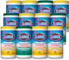 A Picture of product CLO-30208 Clorox® Disinfecting Wipes, 7x8, Fresh Scent/Citrus Blend, 75/Canister, 3/Pack, 4 Packs/Case