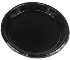 Boardwalk® Hi-Impact Plastic Dinnerware Plates. 10 in. Black. 500/Carton.
