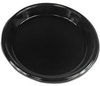 A Picture of product BWK-PLHIPS10BL Boardwalk® Hi-Impact Plastic Dinnerware Plates. 10 in. Black. 500/Carton.