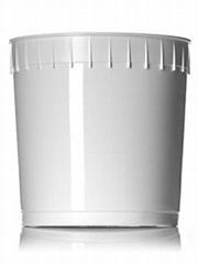 HDPE Plastic Dairy Container. 2.5 gal/10 qt. White.