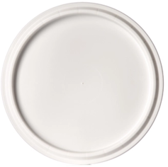 LDPE Plastic Dairy Tub Lid without Gasket. 9.75 in. White.