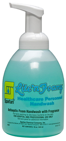 Lite'n Foamy® Healthcare Personnel Handwash in Pump Bottles. 18 oz. Teal. Spring Meadow scent. 6/case.