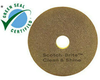 A Picture of product MMM-84889 Scotch-Brite™ Single-Sided Clean & Shine Pads. 14 in. Brown and Yellow. 5/case.