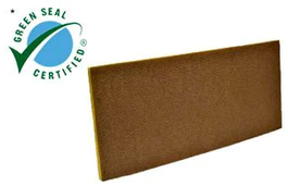 Scotch-Brite™ Single-Sided Clean & Shine Pads. 28 in X 14 in. Brown and Yellow. 5/case.