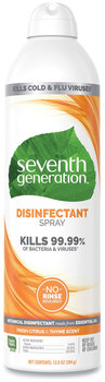 Seventh Generation® Disinfectant Sprays, Fresh Citrus/Thyme, 13.9 oz, Spray Bottle, 8/Case