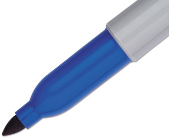 Sharpie® Fine Tip Permanent Marker, Fine Point, Blue, Dozen