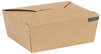 #8 INNOBOX EDGE™ Compostable Kraft Cartons. 6 X 4.75 X 2.5 in.130/case.