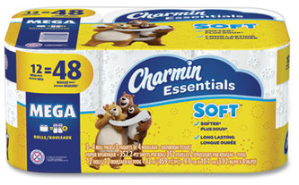 Charmin® Essentials Soft 2-Ply Bathroom Tissue. 4 X 3.92 in. White. 352 sheets/roll, 12 rolls/pack.