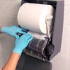 A Picture of product NPS-51091B MERFIN® iView™ Mechanical Hands Free Roll Towel Dispenser With Viewing Window, Black
