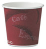 A Picture of product SCC-374SI Polycoated Hot Paper Cups. 4 oz. Bistro Design. 50/Pack, 20 Pack/Carton.