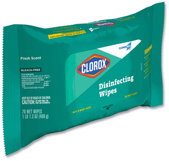 Clorox® Disinfecting Wipes, On The Go Pack, Fresh Scent, 7.25 x 7, 70/Pack, 9 Packs/Case