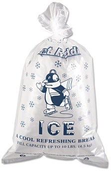 Ice Bags, 1.35 mil, 12" x 20", Natural, 1,000/Carton