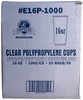 A Picture of product 962-085 Empress Polypropylene Cups. 16 oz. Clear. 50 cups/sleeve, 20 sleeves/case.