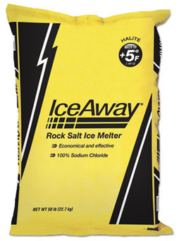 Ice-A-Way® Rock Salt. 50 lb. 49 Bags/Pallet.