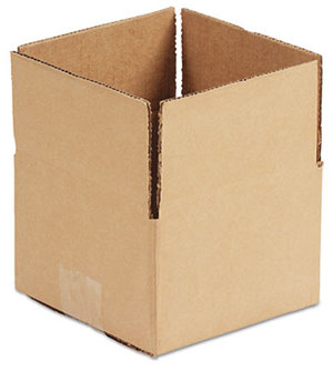 General Supply Fixed-Depth Kraft Shipping Boxes, Regular Slotted Container (RSC). 12 X 12 X 8 in. Brown. 25/Bundle.