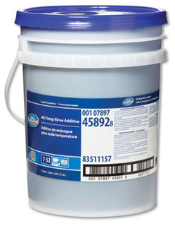 Luster™ Professional All-Temp Warewash Rinse Additive. 5 gal. Pleasant scent. 1 Pail.